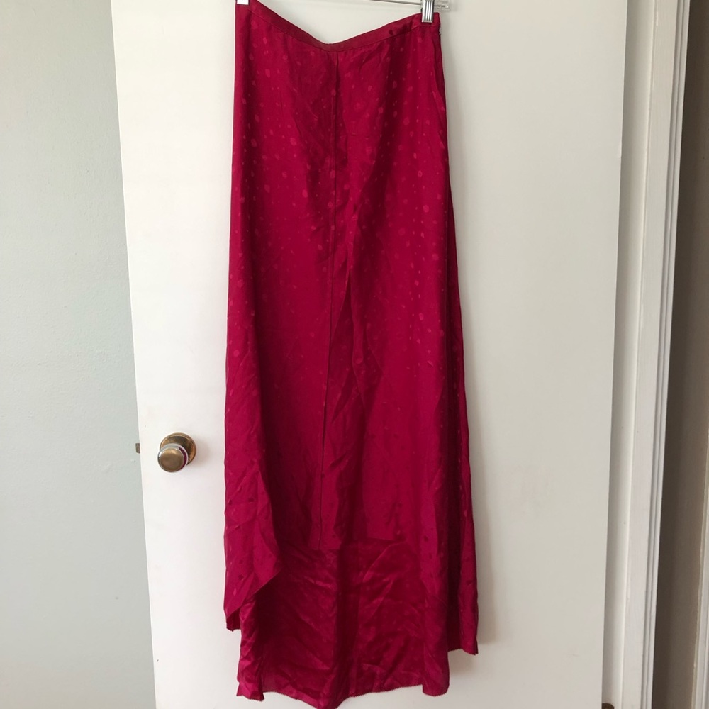 Anthropologie Liefsdottir Silk High-Low Skirt